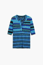 【SALE 50%】DESIGUAL デシグアル カットソー レディース 25SWTK96 TS_CIMARR&#211;N 5020 AZUL MINERAL