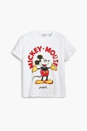 【SALE 50%】DESIGUAL デシグアル カットソー レディース 25SWTKAI TS_MICKEY MOUSE 1000 BLANCO