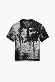 【SALE 50%】DESIGUAL デシグアル カットソー レディース 25SWTK49 TS_TROPICAL HAWAII_LACROIX 2000 NEGRO