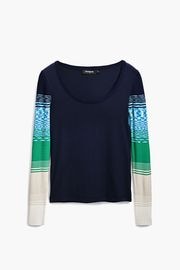 【SALE 30%】DESIGUAL デシグアル カットソー レディース 25SWTK77 TS_CHURCHILL 5000 NAVY