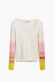 【SALE 40%】DESIGUAL デシグアル カットソー レディース 25SWTK77 TS_CHURCHILL 1000 BLANCO