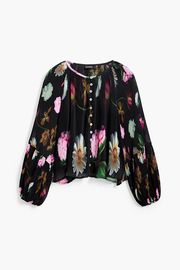 【SALE 50%】DESIGUAL デシグアル ブラウス レディース 25SWBW11 BLUS_MOMO 2000 NEGRO