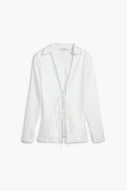 【SALE 30%】DESIGUAL デシグアル ブラウス レディース 25SWBW08 BLUS_ERIS 1021 BLANCO ROTO