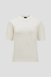 MONCLER ��󥯥졼�� ��ǥ����� T����� 093-8C00005-89A17 Silicone Logo Patch Cotton T-Shirt 034/WHITE