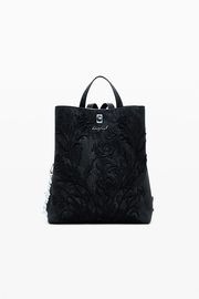 DESIGUAL デシグアル バックパック レディース 25WAKP06 BACK_ROMEO FLORAL TOTAL BLACK SUMY 2000