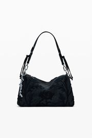 DESIGUAL デシグアル バッグ レディース 25WAXP41 BAG_ROMEO_FLORAL TOTAL BLACK BERGAMO 2000
