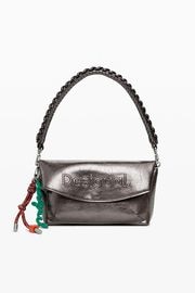 DESIGUAL デシグアル バッグ レディース 25WAXPAQ BAG_HALF LOGO TROKEL DARK SILVER 9225