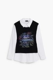 DESIGUAL デシグアル ベスト付きシャツ レディース 25WWCW01 CAM_CHALECO 1000
