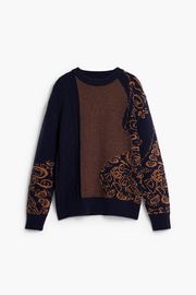 DESIGUAL デシグアル メンズ セーター 25WMJF14 JERS_HALF PAISLEY 5032