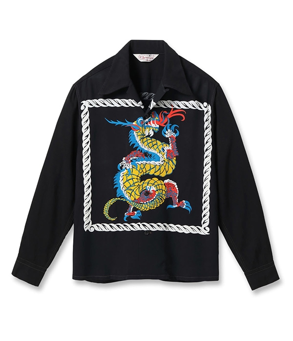 SUN SURF サンサーフ アロハシャツ メンズ SS29484 DRAGON 119 BLACK
