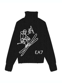 ARMANI EA7 メンズ スキー インナージャケット AF19328 7M000502 PULLOVER MC262 BLACK/BIANCO EMB