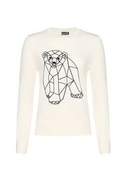 ARMANI EA7 レディース スキー インナージャケット AF17574 7W000700 PULLOVER M0159 WHITE ALYSSUM BEAR