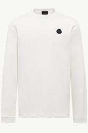 MONCLER モンクレール メンズ Tシャツ 091-8D00001-89AUG GRAPHIC LOGO LONG SLEEVE COTTON T-SHIRT 031/WHITE|MONCLER|