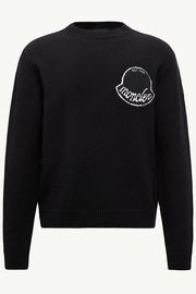MONCLER モンクレール メンズ セーター 091-9C00004-M1242 EMBROIDERED LOGO WOOL SWEATER 999/BLACK|MONCLER|Brand list