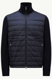 MONCLER 󥯥졼  ǥ K2091-9B50700-A9341 PADDED ZIP-UP CARDIGAN 777/NAVY BLUE