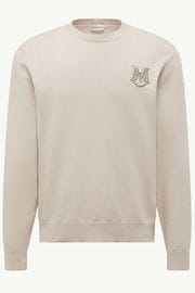 MONCLER 󥯥졼   091-9C00013-M1113 EMBROIDERED MONOGRAM COTTON SWEATER 216/LIGHT BEIGE