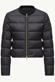 MONCLER ��󥯥졼�� ��ǥ����� ���㥱�å� 093-1A00061-54AQE MAUVEZIN WOOL-TRIMMED SHORT DOWN JACKET 999/BLACK
