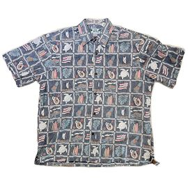 HAWAII TWO PALMS 505 Flag (Reverse Cotton) navy