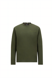 MONCLER GRENOBLE 󥯥졼 Ρ֥ T  K1097 8D00001-83927 Logo Long Sleeve Cotton T-Shirt 815 GREEN  