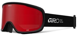 GIRO ジロ スキー ゴーグル U/GOGGLE CRUZ (ASIAN FIT) フレームカラー BLACK STACKED レンズカラー Amber Scarlet
