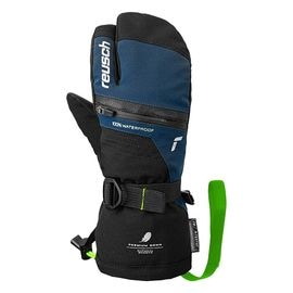 REUSCH ロイシュ キッズ スキー グローブ 6161843 LANDO R-TEX XT JUNIOR LOBSTER ブラック/ドレスブルー/ネオングリーン