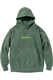 ��SALE 50%��inhabitant ����ϥӥ���� ��� �ѡ����� ISM23KT11 Photographers Logo Hoodie GREEN