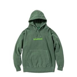 ��SALE 50%��inhabitant ����ϥӥ���� ��� �ѡ����� ISM23KT11 Photographers Logo Hoodie GREEN