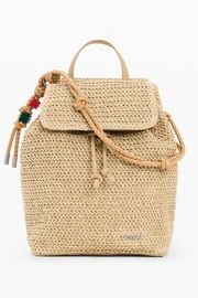 ��SALE 20%��DESIGUAL �ǥ������� ��ǥ����� �Хå��ѥå� 26SAKO01 BACK_HALF LOGO RAFFIA LUENA MINI 1014