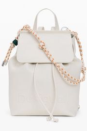 DESIGUAL �ǥ������� ��ǥ����� �Хå��ѥå� 26SAKP18 BACK_HALF LOGO LUENA MINI ECRU 1008