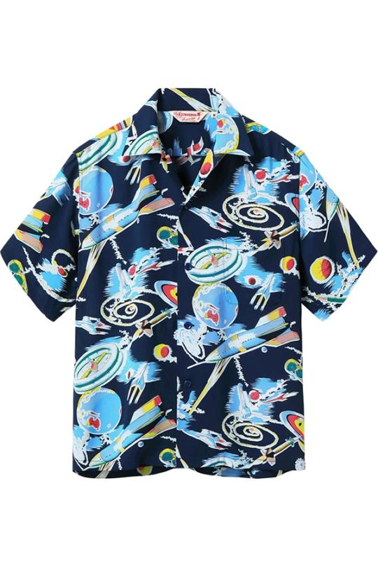 SUN SURF サンサーフ アロハシャツ SS39477 THE SPACE SHIP 128 NAVY