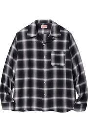SUN SURF ���󥵡��� �����ϥ���� SC29120 RAYON OMBLE CHECK L/S OPEN SHIRT 119 BLACK