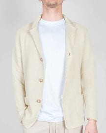 OVER/D ��� ���㥱�å� OC1S2S6M19 Giacca Maglia 3 Bottoni BEIGE
