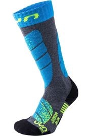 UYN ������ ���å� ������ ���å��� S100045 Ski Junior Socks G768 Medium Grey Melange/Turquoise