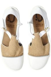 ��SALE 40%��U-DOT �桼�ɥå� ��ǥ����� ������� U-803-01 STRAP SANDALS WHITE/BEIGE