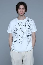 ��SALE 30%��TRIPPY ART �ȥ�åԡ������� T����� MX-1411 FLYING BIRDS WHITE