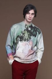 ��SALE 30%��MIKIO SUZUKI �ߥ��������� ��� �������� MS-165SW ART PRINT SWEATER WHITE