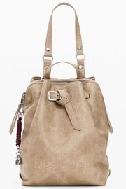 DESIGUAL �ǥ������� ��ǥ����� �Хå��ѥå� 26WAKP15 BACK_HALF LOGO LUENA NF BEIGE 1008