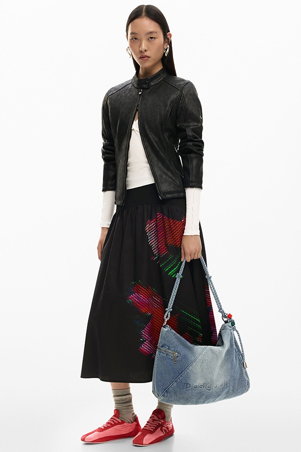 DESIGUAL �ǥ������� ��ǥ����� �Хå� 26SAXD27 BAG_HALF LOGO DENIM LEIRIA 2.0 5005