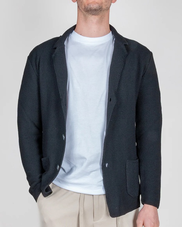 OVER/D ��� ���㥱�å� OC1S2S6M19 Giacca Maglia 3 Bottoni NERO