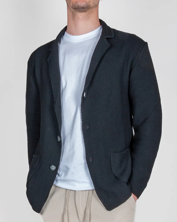 OVER/D ��� ���㥱�å� OC1S2S6M19 Giacca Maglia 3 Bottoni NERO