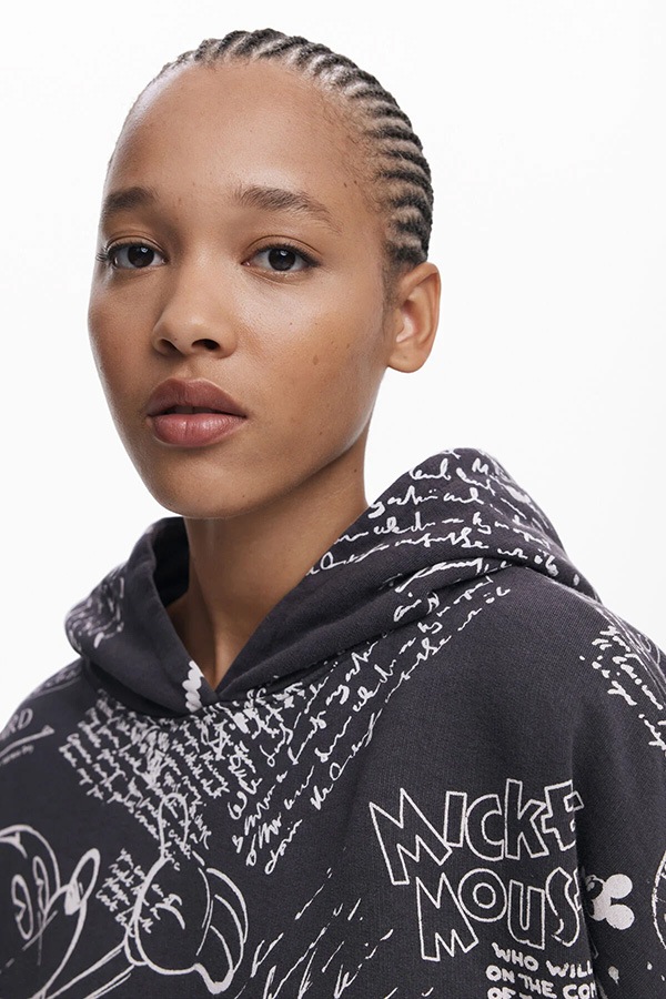 ��SALE 50%��DESIGUAL �ǥ������� �ѡ����� ��ǥ����� 25WWSK03 SWEAT_LETTERS MICKEY 2000