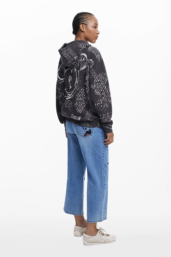 ��SALE 50%��DESIGUAL �ǥ������� �ѡ����� ��ǥ����� 25WWSK03 SWEAT_LETTERS MICKEY 2000