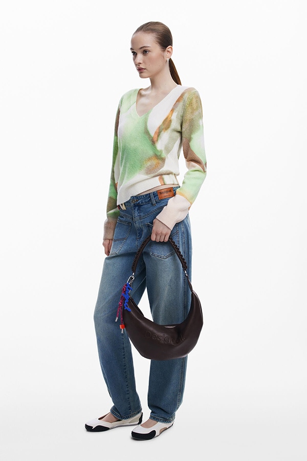 ��SALE 50%��DESIGUAL �ǥ������� �Хå� ��ǥ����� 25WAXPAX BAG_HALF LOGO ZANTE CHOCO 6009