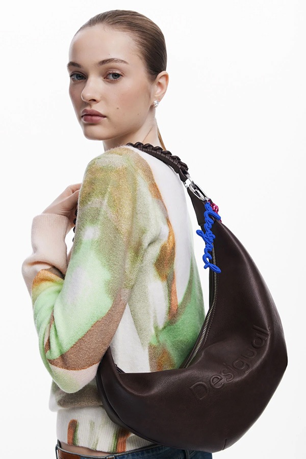 ��SALE 50%��DESIGUAL �ǥ������� �Хå� ��ǥ����� 25WAXPAX BAG_HALF LOGO ZANTE CHOCO 6009