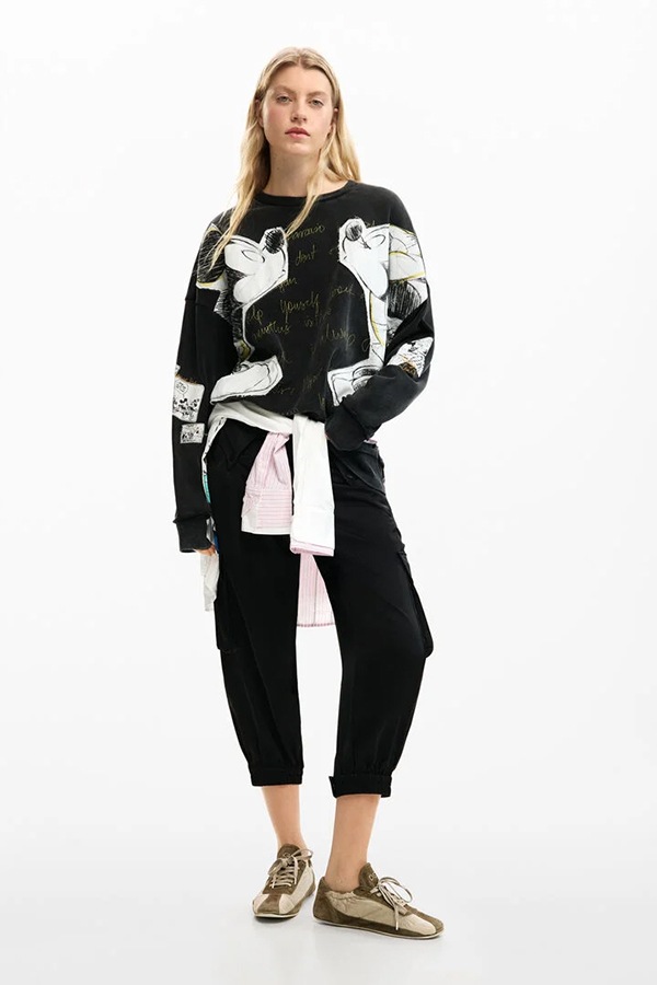 DESIGUAL �ǥ������� ��ǥ����� �������å� 26SWSK08 SWEAT_KISS_MICKEY 2014