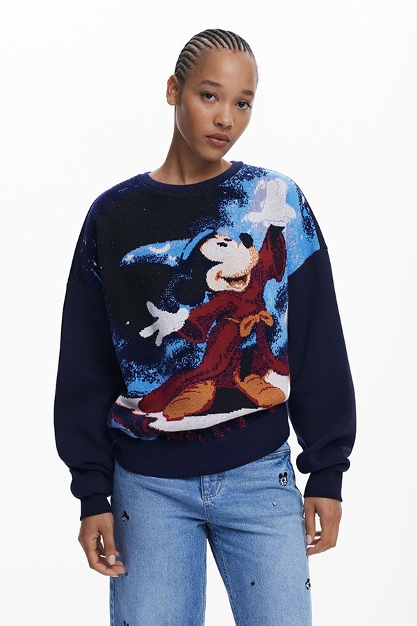 ��SALE 40%��DESIGUAL �ǥ������� ��ǥ����� �������å� 25WWSK15 SWEAT_FANTASY_MICKEY 5000