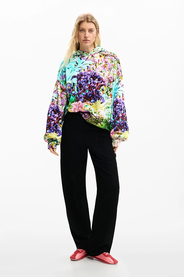 DESIGUAL �ǥ������� ��ǥ����� �������å� 26SWSK10 SWEAT_OLIVER 2000