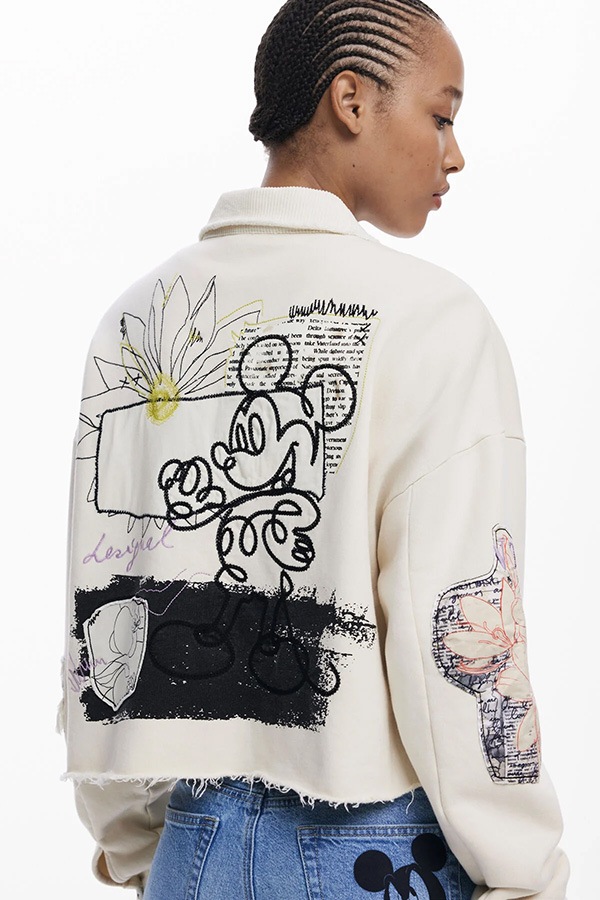 ��SALE 40%��DESIGUAL �ǥ������� ��ǥ����� �������å� 25WWSK16 SWEAT_DISNEY_MICKEY 1001