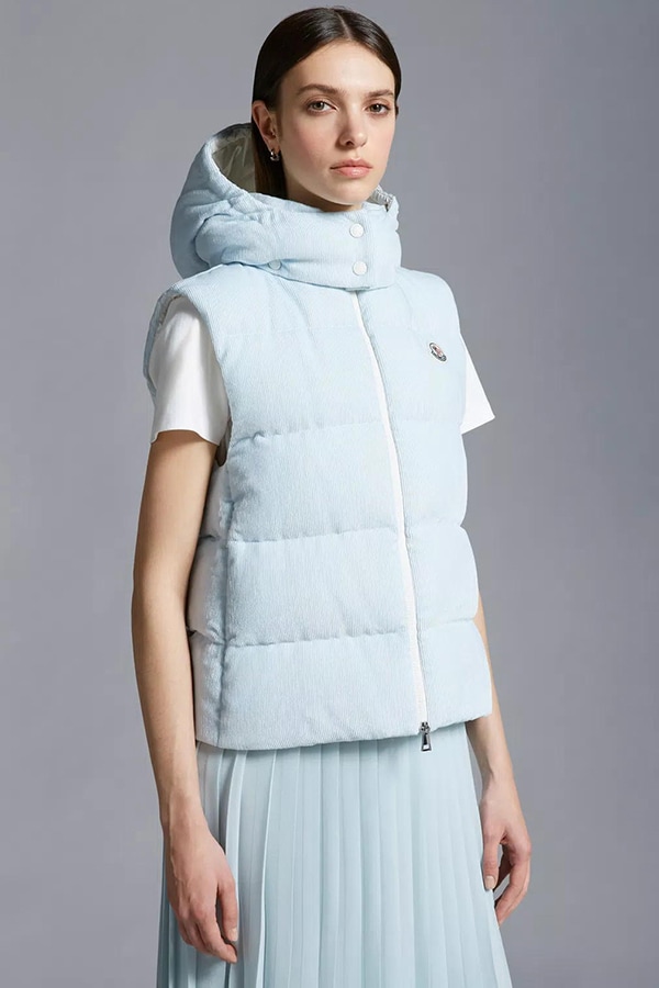 MONCLER 󥯥졼 㥱å ǥ AGELAO DOWN VEST 093-1A000-69-597C9 70S LIGHT BLUE