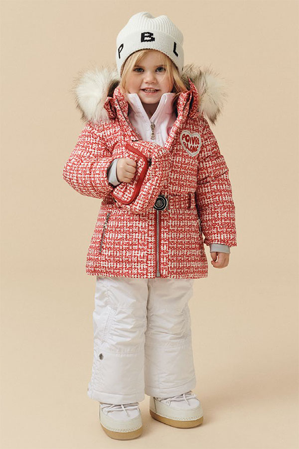 POIVRE BLANC ���������㥱�å� BABY W24-1201-BBGL 2412015T 3023 TWEED SCARLET